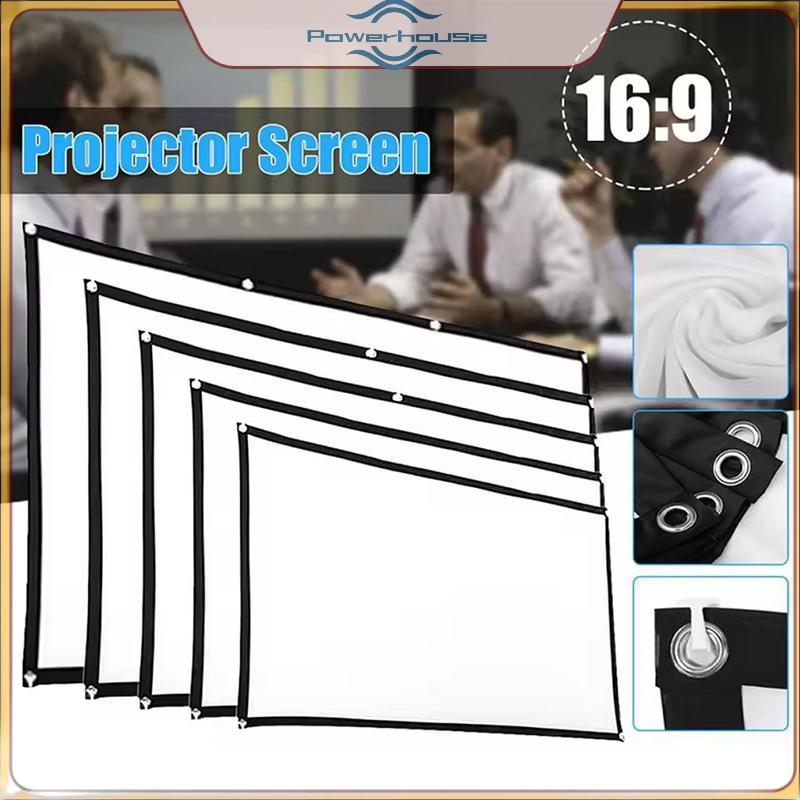 Màn hình máy chiếu di động POWER 16: 9 Rèm máy chiếu đơn giản 60 / 72 / 84 / 100 / 120 Inch Màn hình hiển thị HD cho rạp chiếu phim tại nhà.