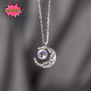 Vòng Cổ Choker Bạc Pha Lê Hình Ngôi Sao Mặt Trăng, Trang Sức Cưới Cho Bé Gái