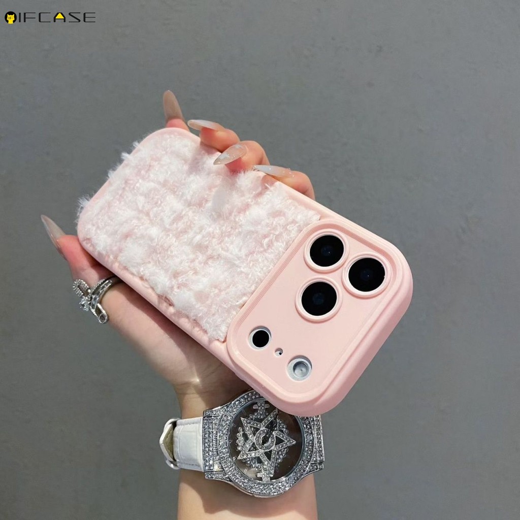 Dành Cho iQOO Neo 11 10 10R Neo9 9S Neo8 Neo7 Neo6 Neo5 Neo3 Pro SE Vỏ Điện Thoại 3D Stereo Sang Trọng Sọc Lông Tơ Mùa Đông Dày Chống Sốc Vỏ Mềm Ốp Lưng