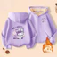 Áo Hoodie nữ Kuromi Zip hoạt hình đáng yêu Áo khoác có mũ trùm đầu nhẹ thoải mái