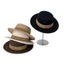 ESSENCEH Top Hat dành cho nữ, Mũ nỉ phẳng thanh lịch trang trọng, Có thể điều chỉnh Retro Vành rộng Mũ Fedoras Lễ hội đám cưới