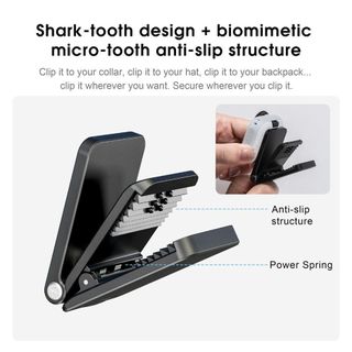 JKDESIGN Camera Cố Định Gắn Kẹp, Xoay Có Thể Gập Lại Giá Đỡ Từ Tính, Nhẹ Có Thể Điều Chỉnh Phát Hành Nhanh Ba Lô Kẹp Cho Insta360 GO Ultra Hành Động Phụ Kiện Camera