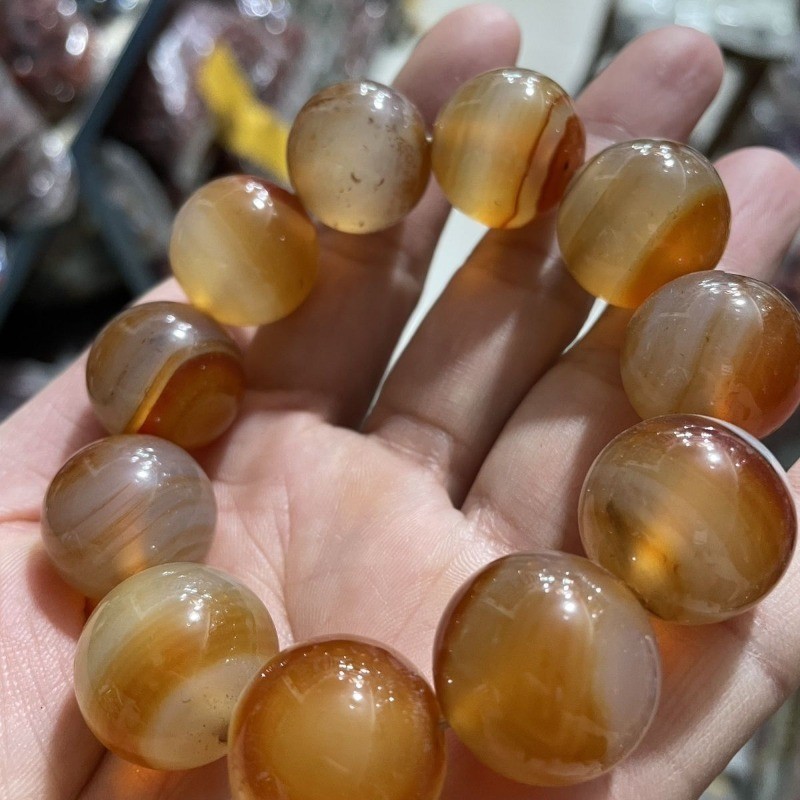 Tự Nhiên Ice Loài Rối Lụa Mã Não Vòng Tay Nam Nữ Hạt Phong Cách Cặp Đôi