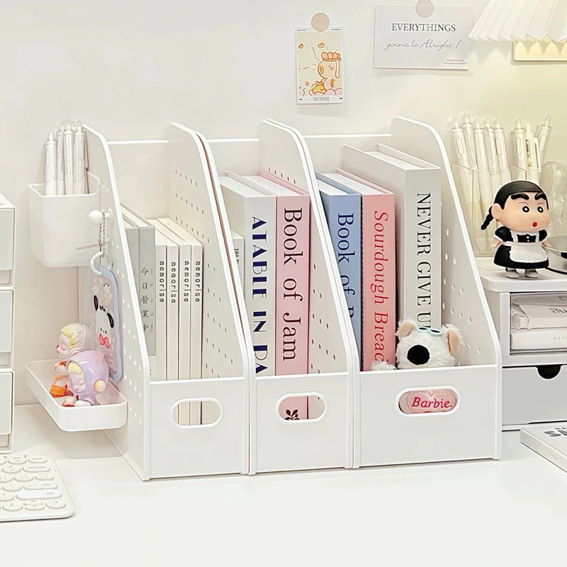 [TẶNG STICKER] Kệ Để Tài Liệu Chia Ngăn Kèm Bảng Lỗ DINO, Giá Đựng Sách Dụng Cụ Học Tập Để Bàn Đa Năng Tiện Lợi