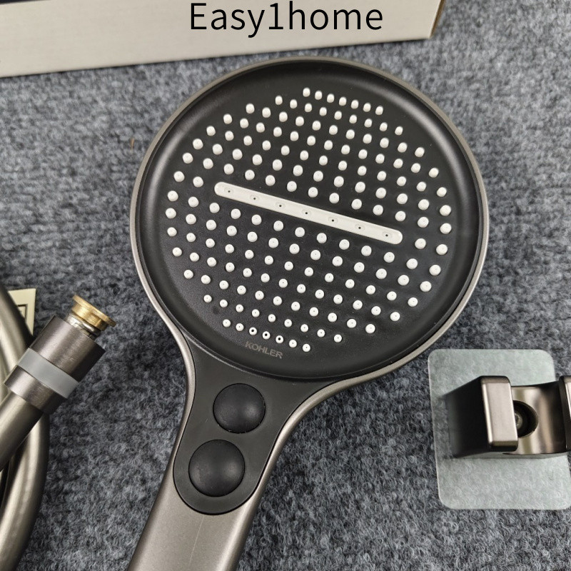 【 KOHLER 】Đầu vòi sen tăng áp màu xám gunmetal mới có chức năng chặn nước, vòi sen mưa tăng áp đa chức năng cho phòng tắ