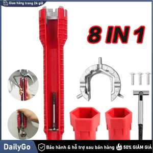 Dụng cụ chuyên sửa ống nước - Tháo lắp nhanh, Cờ lê đa năng, 8 trong 1, sửa vòi nước bồn rửa, dụng cụ tháo lắp vòi nước