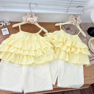 12-30kg Set áo 2s vàng mix quần suông HA