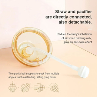 [SUFO] Bình sữa silicon chất lượng cao có bóng trọng lực, thiết kế chống đầy hơi, 150ML / 240ML, 0-3 tuổi