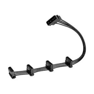 Cáp phân phối điện BTM Multiport 4Pin với 1 đầu nối nam đến 4 đầu nối nữ cho ổ cứng