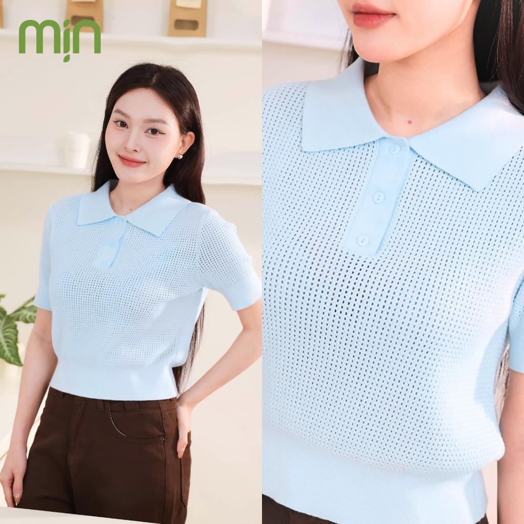 Áo len polo nữ dệt lưới cao cấp PL06 MỊN cổ bẻ thanh lịch, form ôm nhẹ dễ phối đồ