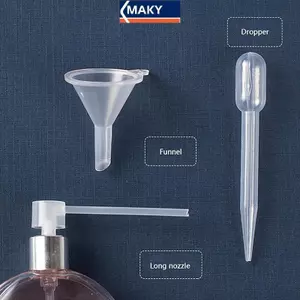 MAKY 3 Cái / bộ Bộ Dụng Cụ Đổ Nước Hoa Máy Khuếch Tán Nhựa Ống Hút Ống Hút Phễu Vòi Phun Dài Pha Chế Cần Dụng Cụ Mỹ Phẩm VN