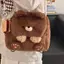 Springevenstar Nhật Bản Bapa Hoạt Hình Dung Tích Lớn Túi Bảo Quản Schoolbag Học Sinh Túi Đeo Ngang Túi Đi Học Kawaii Sang Trọng Gấu Springevenstar