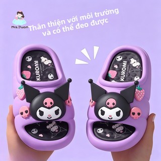 Dép trẻ em Kuromi – Mềm mại, đế chống trượt, dùng trong nhà, phòng tắm hoặc đi chơi