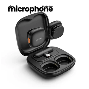 Micro Thu Âm Đôi Không Dây WIWU Wi-WM006 - AI Chống Ồn, Pin 30H, Độ Trễ Thấp 25ms, Cắm Là Dùng