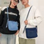 Túi xách cổ điển DELMER, Túi mua sắm phong cách đường phố Túi vải Denim, Túi đeo chéo rắn Y2K dung tích lớn thời trang dành cho sinh viên