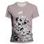 Chú chó đốm Họa tiết hoạt hình in 3D Unisex Áo thun cổ tròn tay ngắn dễ thương