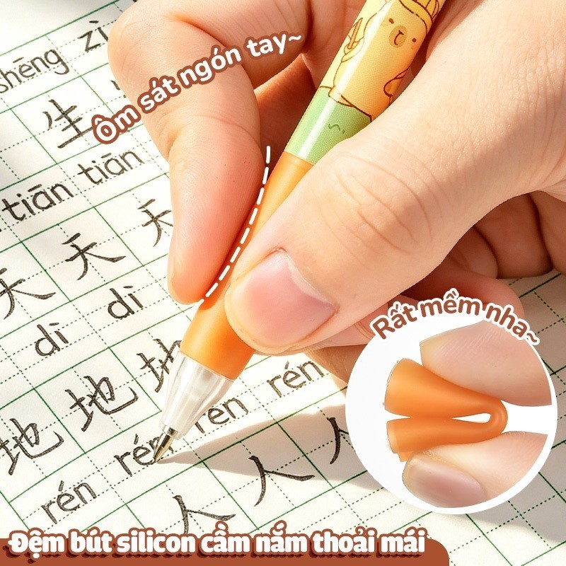 Bút Chì Kim 0.5 Văn Phòng Phẩm Cho Học Sinh Kèm Ngòi Chì, Cục Tẩy Capybara Cute Quà Tặng Viết