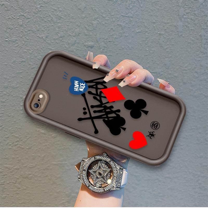 Ốp Lưng Cho iPhone 6 6s 7 8 se2020 Plus Hoạt Hình Silicon Phụ Kiện Vỏ Điện Thoại Mềm TPU Xúc xắc Mắt Thiên Thần Chống Sốc Ốp Lưng