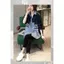 Áo sơ mi mỏng dài tay nữ mùa xuân phong cách mới Áo sơ mi nhỏ dài tay khâu màu Áo sơ mi Denim giả độc đáo dành cho nữ cao cấp