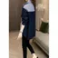 Áo sơ mi mỏng dài tay nữ mùa xuân phong cách mới Áo sơ mi nhỏ dài tay khâu màu Áo sơ mi Denim giả độc đáo dành cho nữ cao cấp
