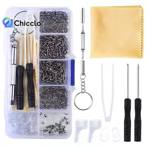 500 Chiếc Kính Mắt Bộ Dụng Cụ Sửa Chữa Kính Mát Có Ốc Vít Miếng Lót Mũi Tua Vít Hạt Các Bộ Phận Quang Học Các Loại Đẹp