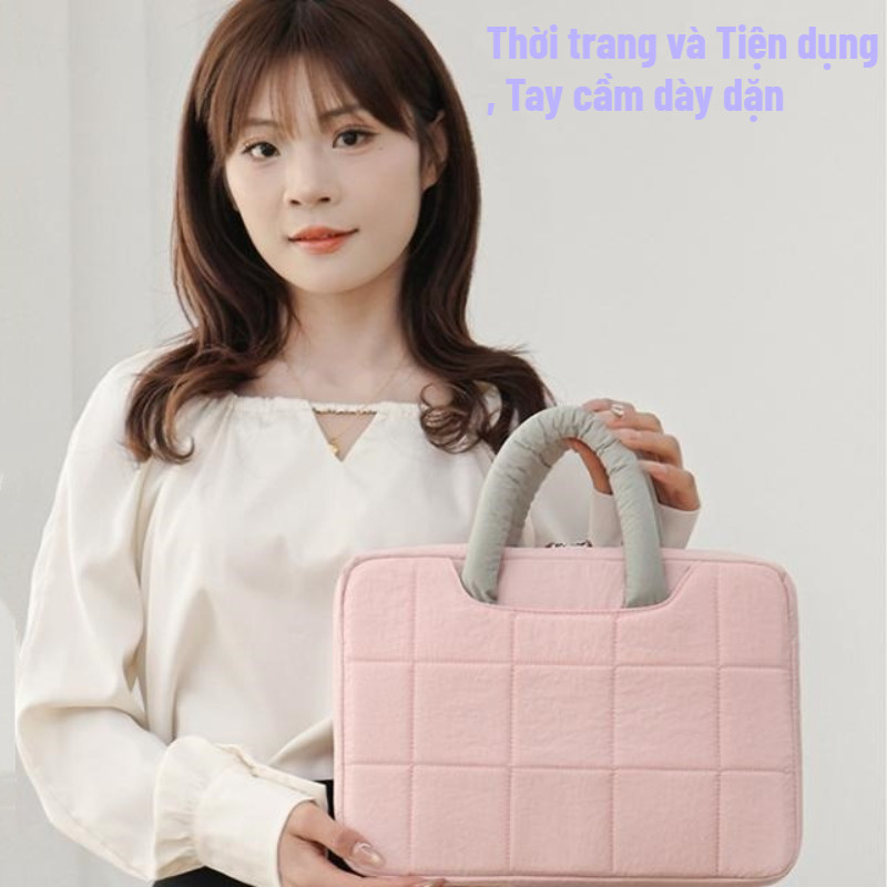 Túi đựng laptop/máy tính bảng, thời trang và tiện dụng, lớp lót chống sốc chần bông, nhiều ngăn.