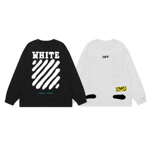 Dòng cảnh báo thời trang Mỹ Áo thun dài tay in họa tiết da báo WO dành cho nam và nữ Áo thun Cotton cao cấp 100%