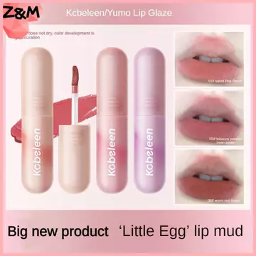 ZWM Kobeleen Trứng Nhỏ Khỏa Thân Môi Bùn Môi Men Chống Thấm Nước Lâu Dài Mờ Son Bóng Học Sinh Son Môi Son Men Mỹ Phẩm