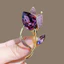 Phong Cách Châu Âu Pha Lê Tím Tulip Thổ Cẩm Nữ Tinh Tế Thanh Lịch Corsage Pin Áo Khoác Phụ Kiện