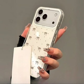 Ốp lưng iPhone 17 16 15 14 13 12 11ProMax X XR Max 7 8 Plus Đơn giản Wave Dot Bow Big Hole Điện thoại Case