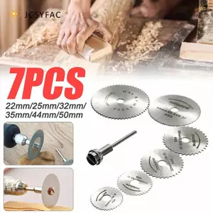 JCSYFAC 7 Đĩa Cắt Mandrel HSS Xoay Cưa Tròn Bộ Cắt Mới