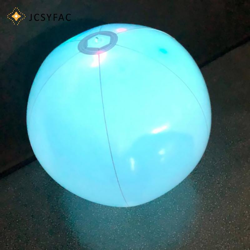 JCSYFAC Bóng LED Bơm Hơi Lớn Thổi Lên Bãi Biển Lớn Chống Thấm Nước Cho Bể Bơi Đảng Bóng Bay Ngoài Trời Sân Vườn Dạ Quang Đồ Chơi Bóng LED Mới