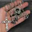 Kudosation Nữ Gothic Nelace 5 Bộ Trái Tim Dơi Chữ Thập Mặt Dây Chuyền Choker Trang Sức Retro Phụ Kiện Cho Cosplay Và Các Sự Kiện Theo Mùa Đẹp