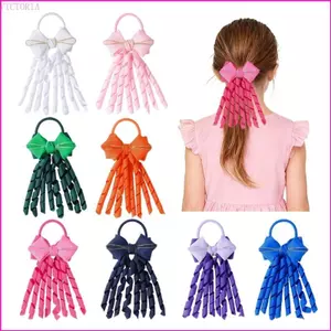 VIC Cặp Phụ Kiện Tóc Năng Lượng Cho Cổ Vũ Ruy Băng Tua Rua Chất Liệu Polyester Thích Hợp Cho Phần Trình Diễn