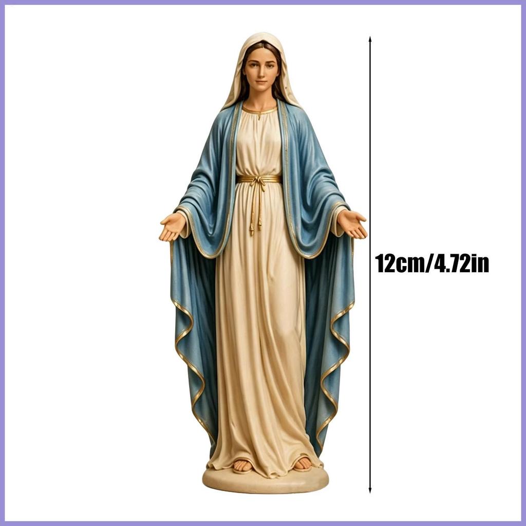 Tượng Đức Mẹ 4,7 Inch Cánh Tay Mở Tượng Công Giáo Nhựa Mary Để Bàn Trang Trí Cho Gia Đình Phòng Khách Phòng Ngủ mueadsyvn