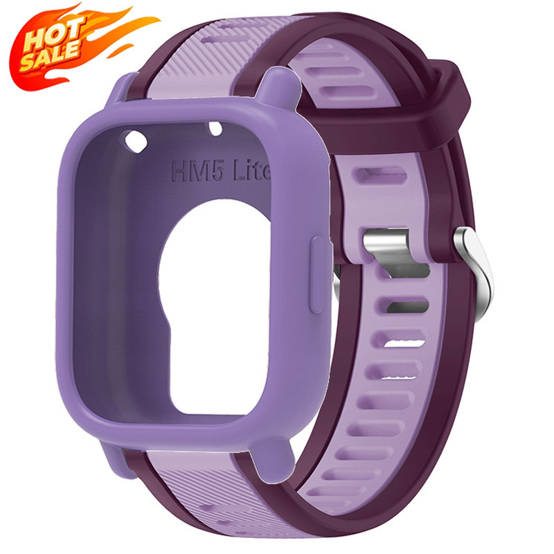 Dây đeo silicon + vỏ cho Redmi Watch với vòng đeo tay thể thao 5 Active / 5 Lite Vỏ bảo vệ mềm