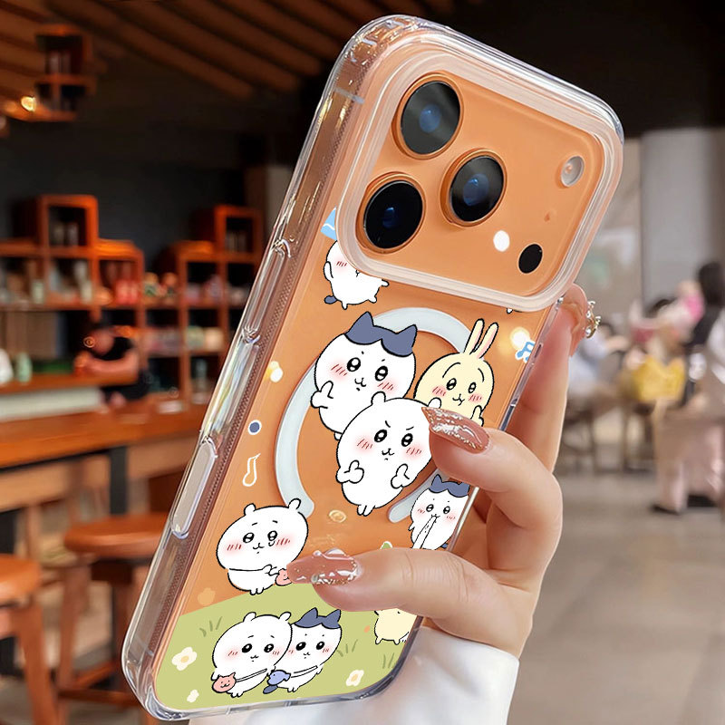 Ốp lưng iPhone họa tiết Chiikawa hỗ trợ sạc không dây từ tính - iP 7/8/X/XS/XR/11/12/13/14/15/16/17/Plus/Air/Pro/Max