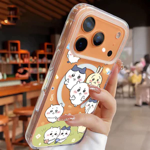 Ốp lưng iPhone họa tiết Chiikawa hỗ trợ sạc không dây từ tính - iP 7/8/X/XS/XR/11/12/13/14/15/16/17/Plus/Air/Pro/Max
