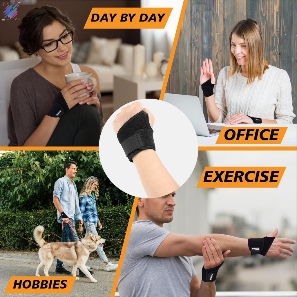 Tập thể dục Thể dục Dây kháng lực Ống cổ tay Giảm đau Hỗ trợ cổ tay Nẹp cho tập thể dục và sử dụng hàng ngày