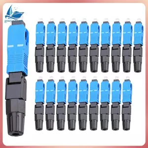 20 Đầu nối nhanh bằng sợi quang SC / UPC Bộ chuyển đổi lắp ráp sợi kết nối nhanh được đúc sẵn để lắp đặt trường