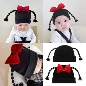 Ở lại Mũ len bện cho bé Mũ Cotton hai lớp Mũ bện cho bé 0-3 tuổi