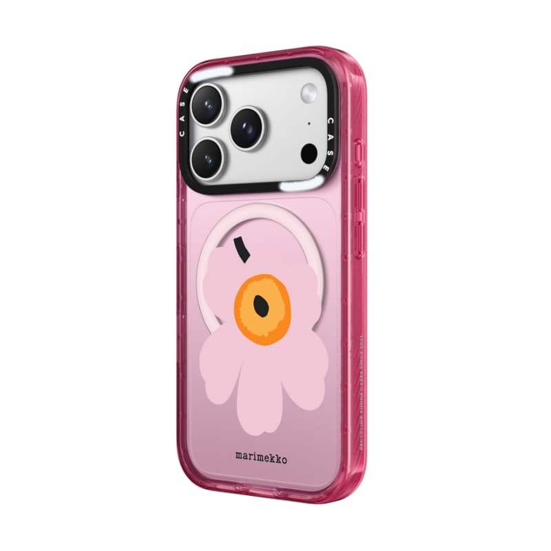 CASECASE X Marimekko Unikko Ốp lưng màu đen / xanh da trời / hồng Bộ sưu tập kẹo Fizz Màu sắc rõ ràng cứng từ tính Vỏ tác động cho Apple IPhone 13 14 15 16 17Pro Max Plus Có hộp
