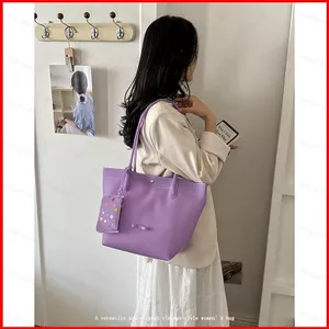 GC2 2026 Phong Cách Hàn Quốc Túi Đeo Vai PU Trong Suốt Phong Cách Phong Cách Đa Năng Dung Tích Lớn Đi Lại Túi Tote CG2