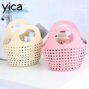 Giỏ tắm YICA, Giỏ đựng đồ giặt bằng nhựa cầm tay, Giỏ đựng đồ giặt lưới Phòng tắm