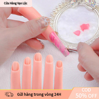 [vạn]  [COD] Bộ 5 Ngón Tay Tập Làm Móng Silicon - Mềm Mại, Linh Hoạt, Dụng Cụ Thiết Yếu Cho Học & Thực Hành Nail