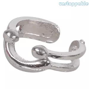 Unstop * Nhẫn Nụ Cười Kim Loại Có Thể Thay Thế Nhẫn Dành Cho Nam Nữ Cưới Vây Phụ Kiện Vintage Màu Bạc Mở Nhẫn Trang Sức