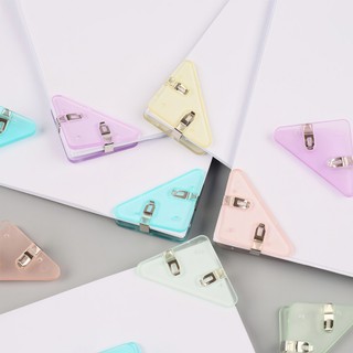 [HÀNG MỚI SIÊU HOT] Set 10 Cái Kẹp nhựa màu tam giác - Giữ giấy tờ, tài liệu nhiều màu sắc - SUNND