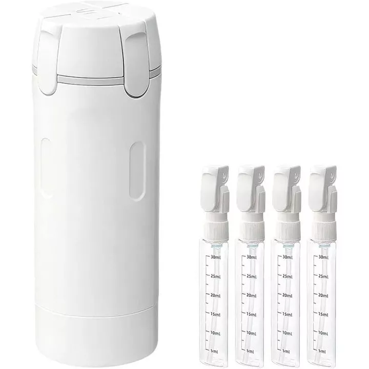Mỹ phẩm cầm tay 4 trong 1 &amp; Hộp đựng dầu gội – Chai đựng đồ du lịch nhỏ gọn Chai bơm du lịch 4 trong 1 Hộp đựng mỹ phẩm / Hộp đựng mỹ phẩm dành cho du lịch (Trắng)