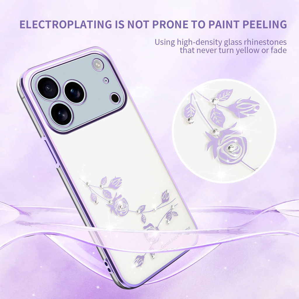 Ốp Điện Thoại Hoa TPU Mềm Cho IPhone 17 16 15 14 13 12 11 Pro Promax 17 Air Plus 6 7 8 PLUS Bốn Góc Chống Sốc Không Màu Vàng Vỏ Sạc Không Dây