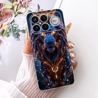 Dành Cho Xiaomi Redmi K90 Pro Max Vỏ Thời Trang Thoáng Mát Rồng Hổ Sư Tử Silicon Mềm Trong Suốt TPU Bảo Vệ Cho Poco F8 Ultra Ốp Lưng